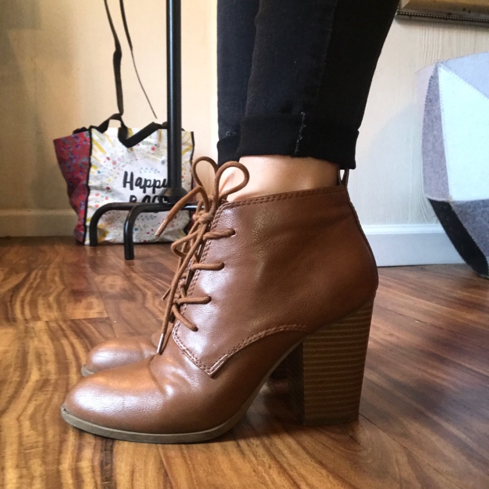 Tan booties